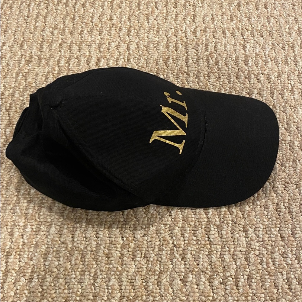 Mr. And Mrs. Hats Black and White Hats Set of 2 - Picture 4 of 11